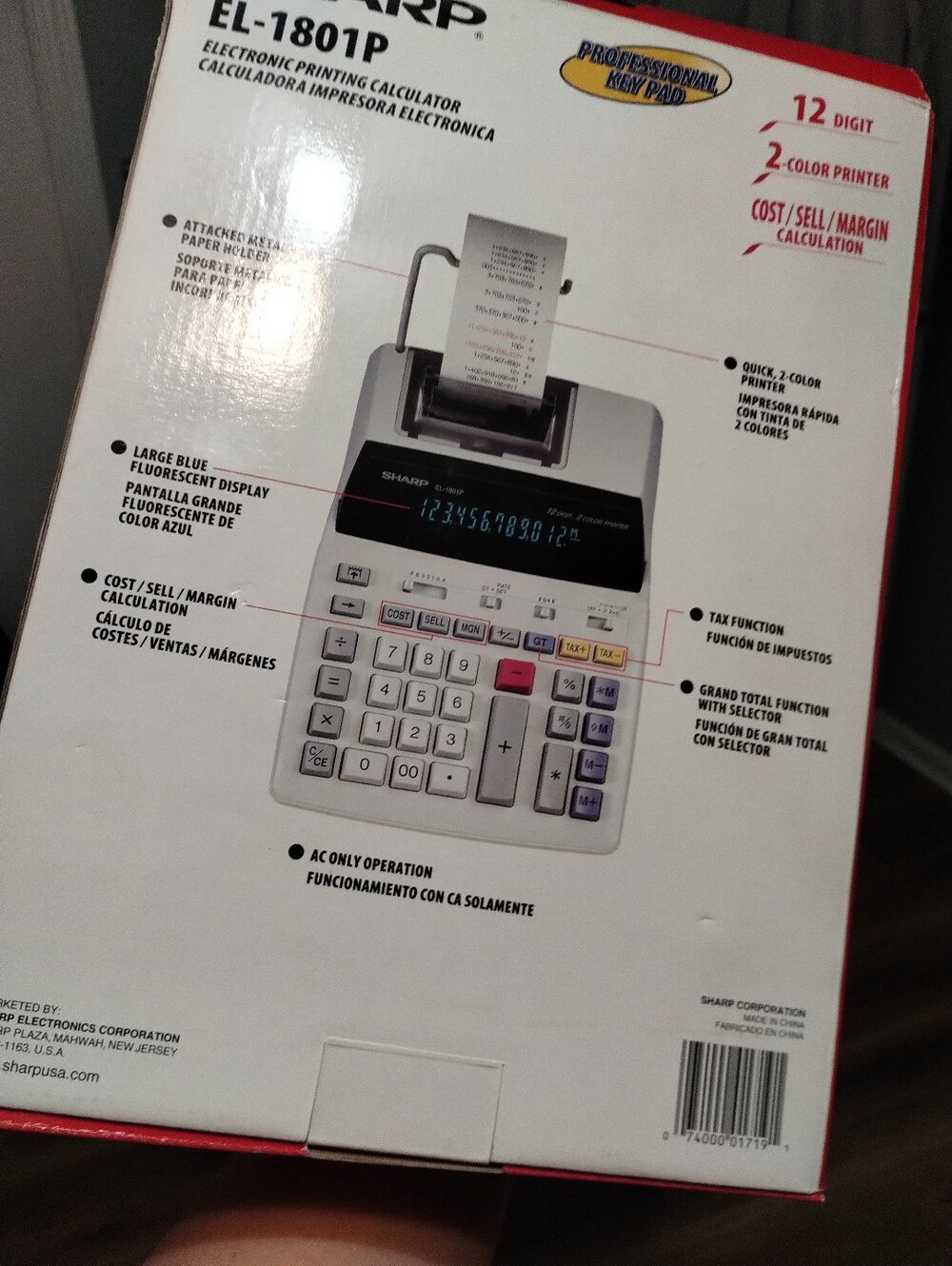 Sharp Printer Adding Machine Nwt - Picture 5 of 5